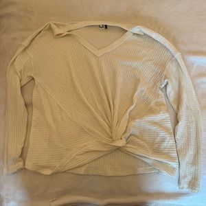 Anthropologie waffle-stitch sweater